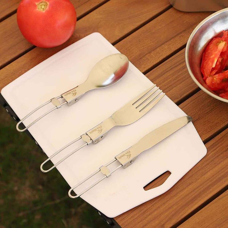 Load image into Gallery viewer, FIREMAPLE / Foldable Stainless Cutlery Set
