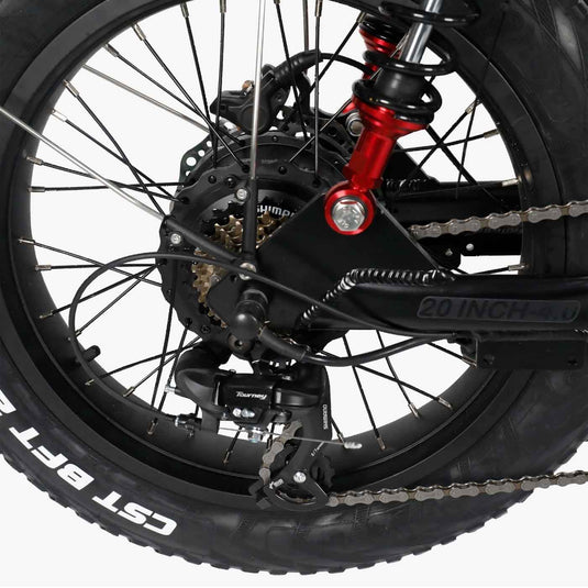 GREEN PEDEL / 20 Inch All Terrain Fat Tire E-Bike (Black)