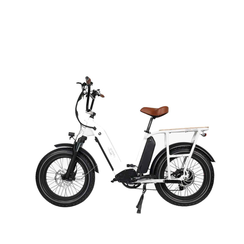 Load image into Gallery viewer, GREEN PEDEL / 20 Inch Step-Through All Terrain Fat Tire E-Bike (White)
