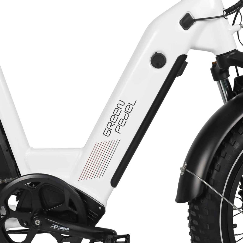 Load image into Gallery viewer, GREEN PEDEL / 20 Inch Step-Through All Terrain Fat Tire E-Bike (White)
