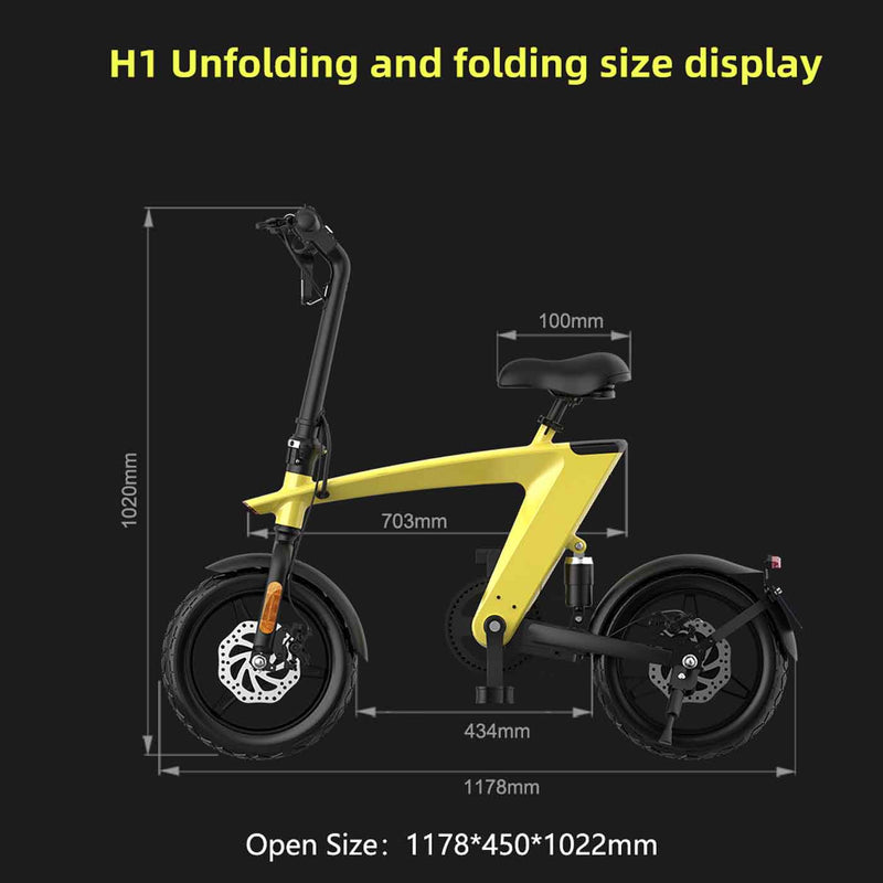 Load image into Gallery viewer, HX / H1 14&quot; Electric Folding Bike 250W
