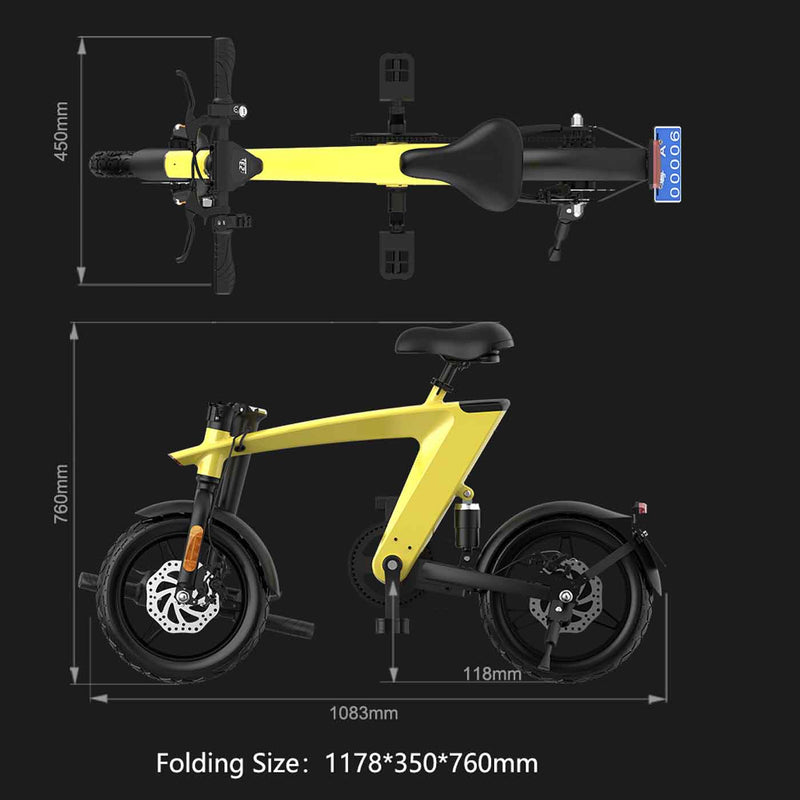 Load image into Gallery viewer, HX / H1 14&quot; Electric Folding Bike 250W
