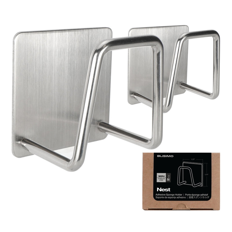 Load image into Gallery viewer, Nest Stainless Steel Adhesive Kitchen Cleaning Sponge Holder
