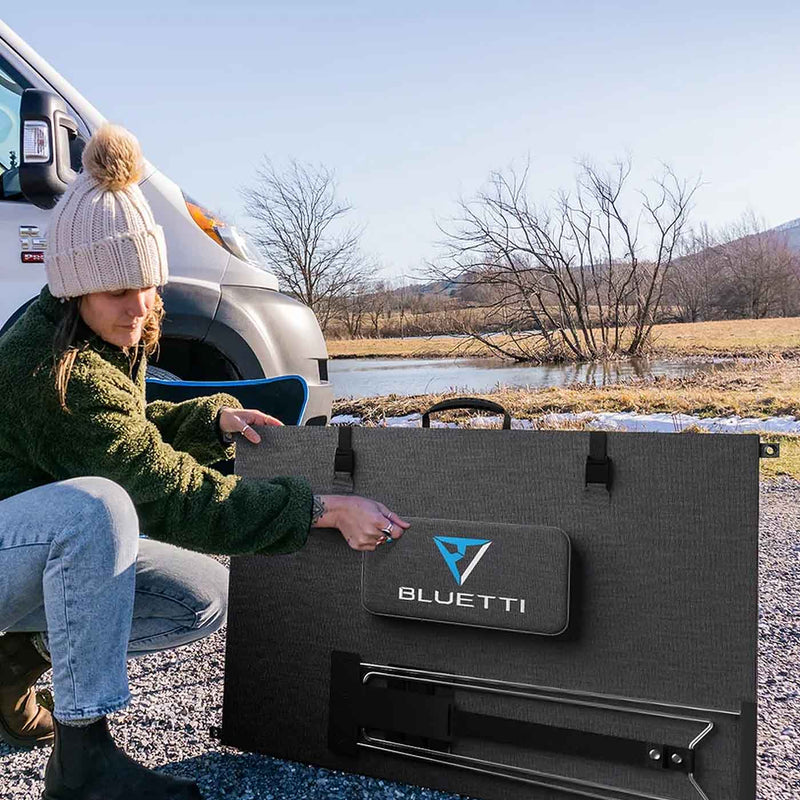 Load image into Gallery viewer, BLUETTI / EB70S Portable Power Station | 800W 716Wh PV420 Solar Panel | 420W
