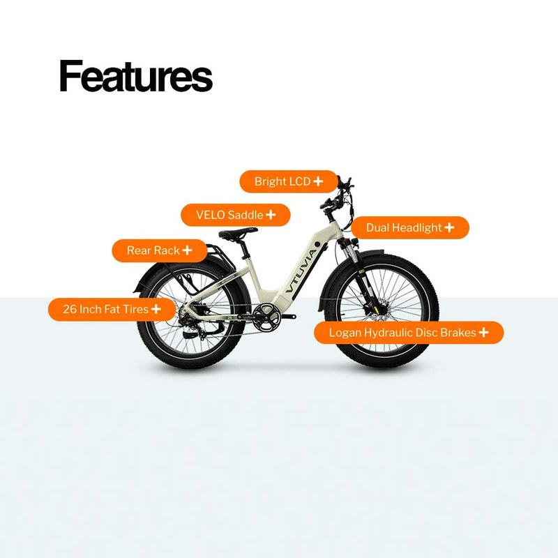 Load image into Gallery viewer, VTUVIA / Reindeer 26 Inch Step-Thru Fat Tire E-Bike
