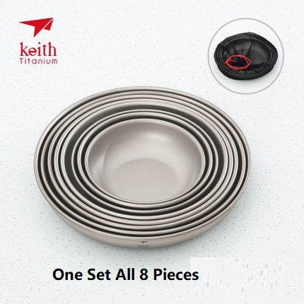 KEITH / Titanium Camping Plate Dishes