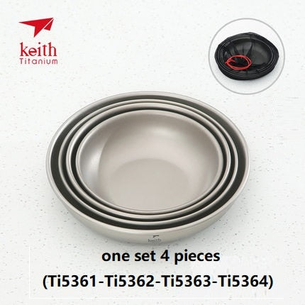 KEITH / Titanium Camping Plate Dishes