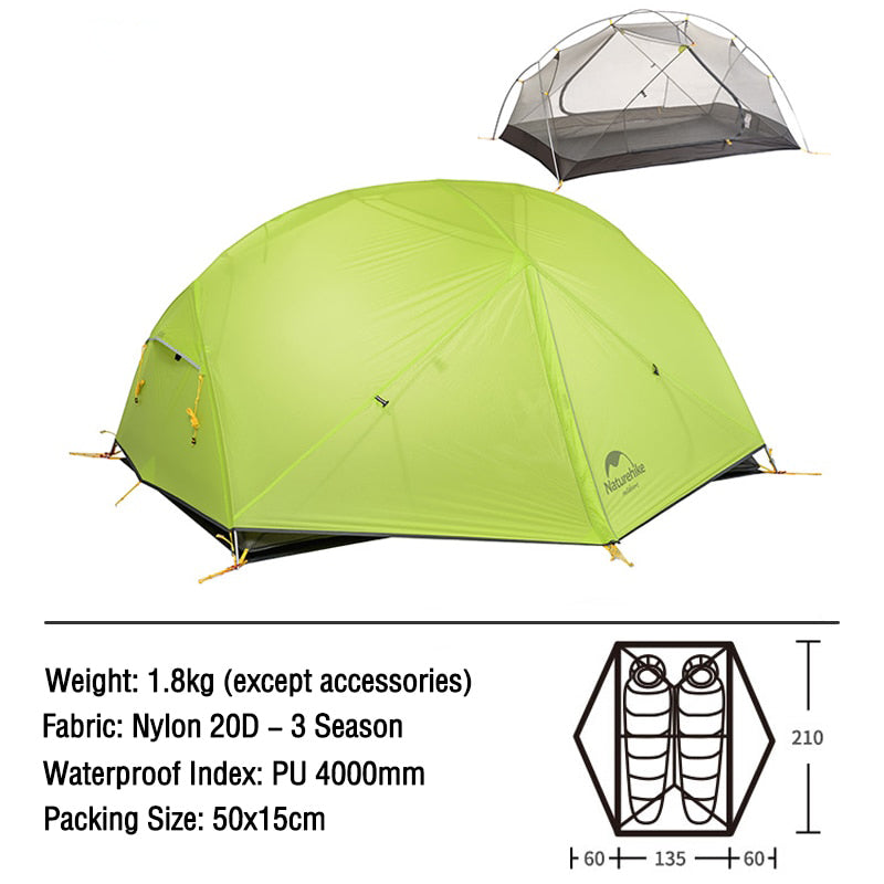 Load image into Gallery viewer, Naturehike / Mongar 2 Tent 20D  2-Person
