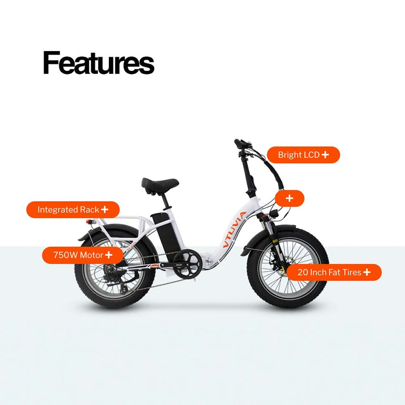 Load image into Gallery viewer, VTUVIA / SF20 Step-Thru Folding Fat Tire E-Bike
