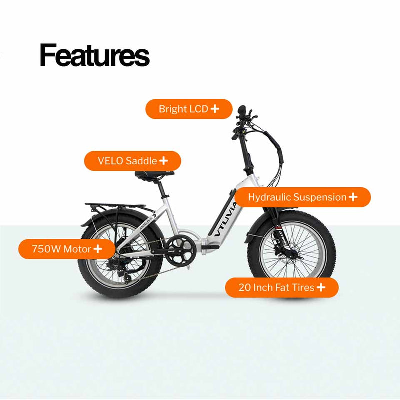 Load image into Gallery viewer, VTUVIA / SX20 Antelope Step-Thru Folding E-Bike
