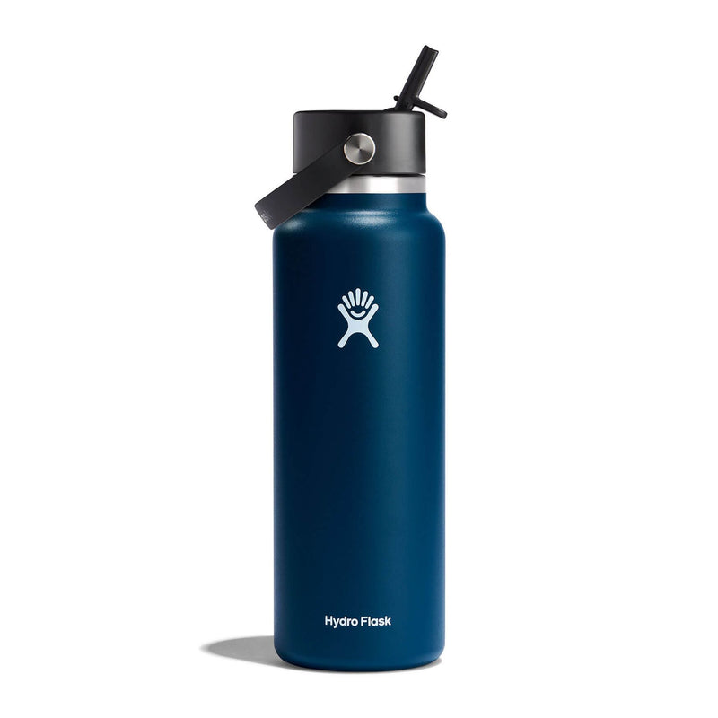 Load image into Gallery viewer, HydroFlask / Wide-Mouth Vacuum Water Bottle with &quot;Flex&quot; Straw Cap (40 oz)
