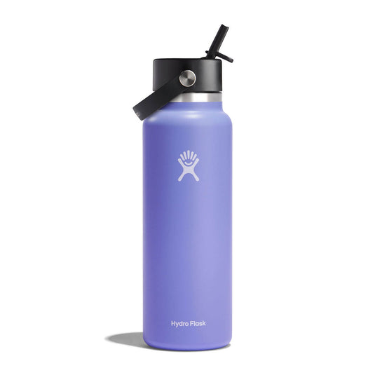 HydroFlask / Wide-Mouth Vacuum Water Bottle with "Flex" Straw Cap (40 oz)