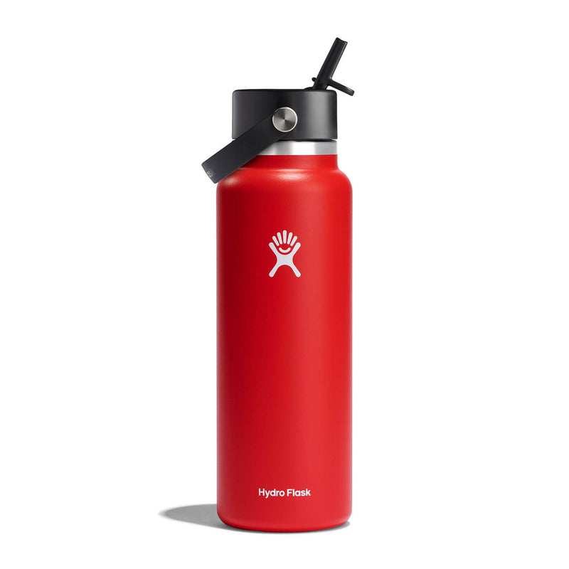 Load image into Gallery viewer, HydroFlask / Wide-Mouth Vacuum Water Bottle with &quot;Flex&quot; Straw Cap (40 oz)
